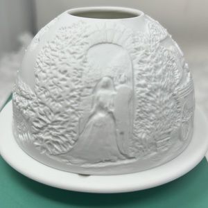 Bernardaud Limoges White Porcelain Marriage Fairy Tea Light